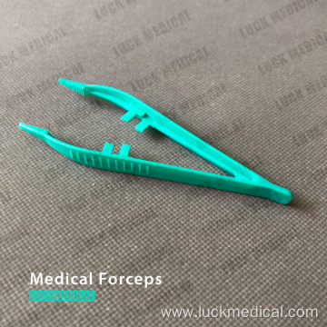 Green Plastic Forceps Medical Use